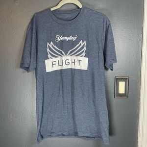 Yuengling Flight Graphic Tee | Soft Blue Beer Promo Shirt | Size M/L